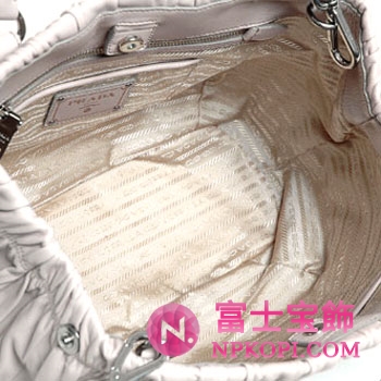 プラダ（PRADA）NAPPA GAUFRE`　レディース2wayトートバッグ　ライトグレー　BN1789-QRD-D32 